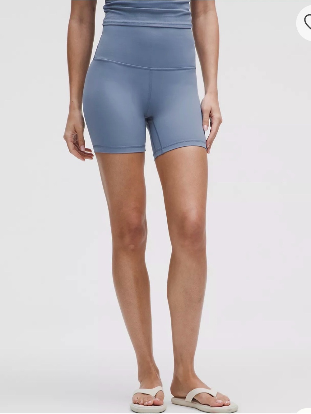 lululemon athletica High-Rise align Slate Blue Bike Shorts size 16